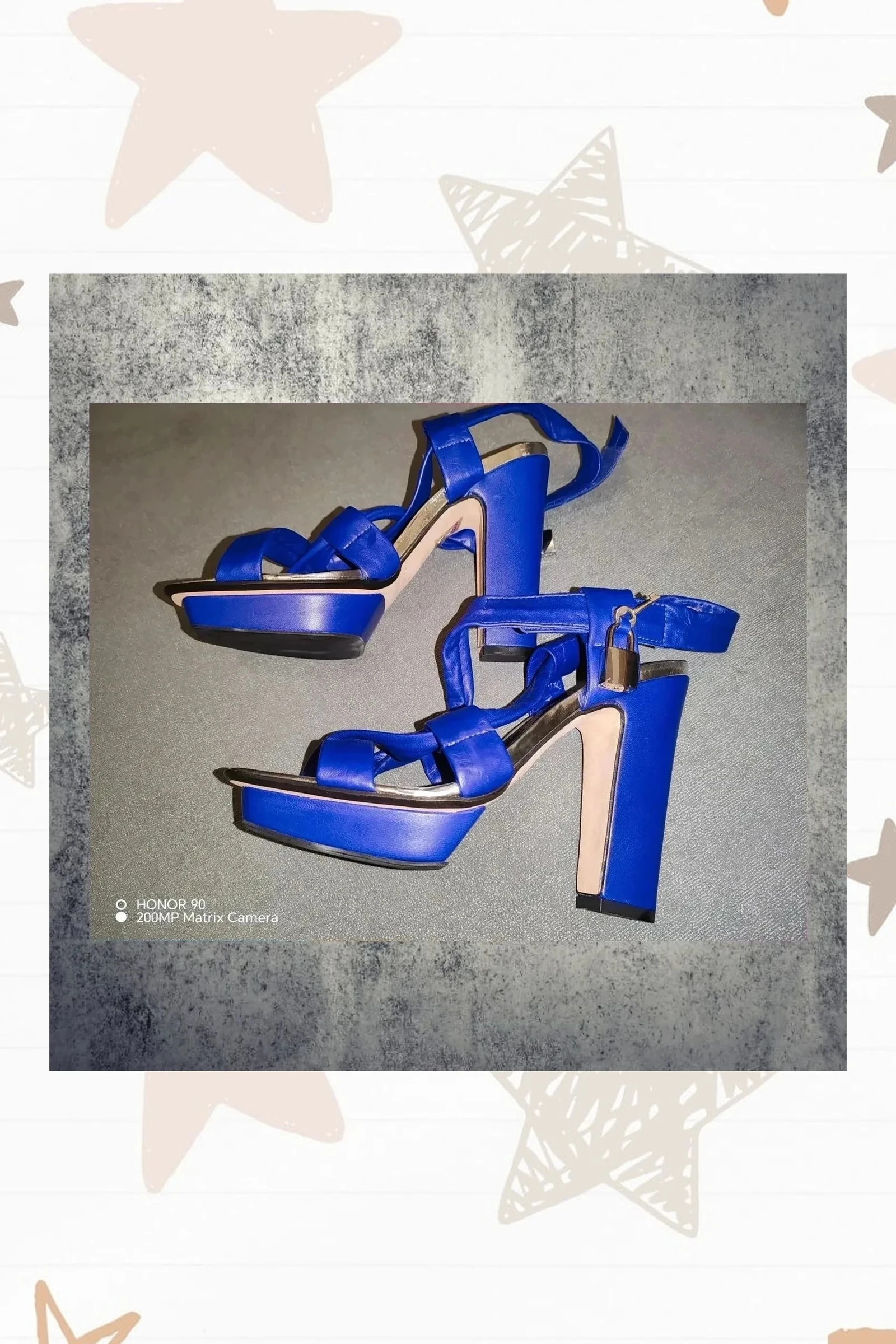 Blue leather sandals Paulo Brandão – photo 3